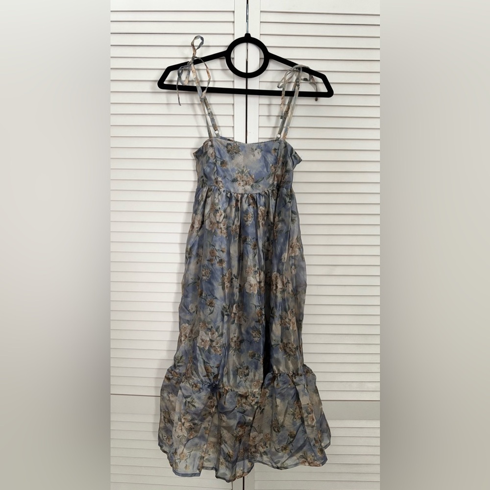 Wild Fable Blue Floral Midi Dress, Size: XXS, NWT